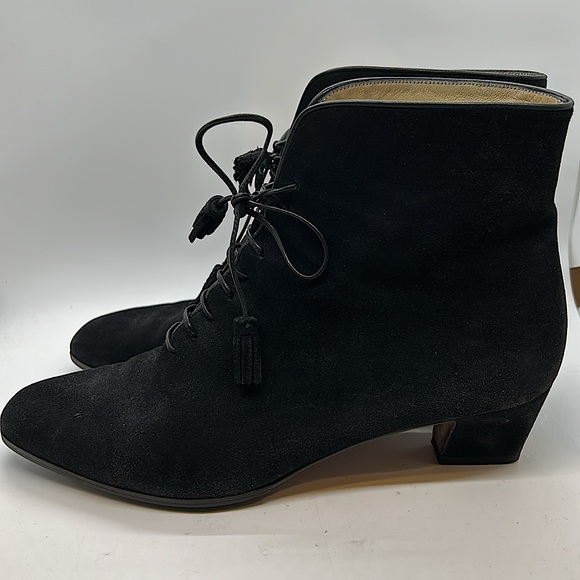 Salvatore Ferragamo Sexy Black Suede Ankle Boots Booties Shoes **Size 9** 🔥🔥 - Picture 4 of 7
